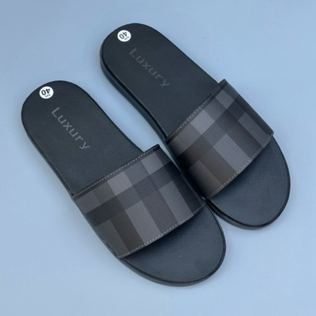 Ảnh Dép Nam Luxury Đế Cao Xu Kép 2 Lớp Chống Trơn Trượt  Nhung Len Đồng - Slipper 1