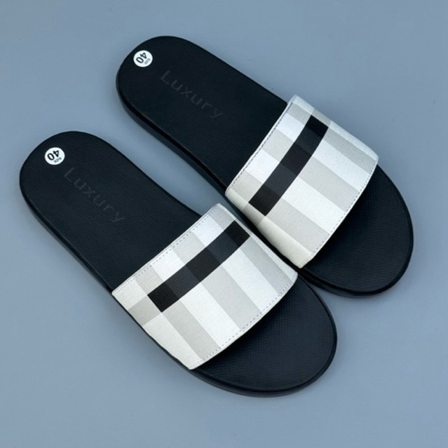 Ảnh Dép Nam Luxury Đế Cao Xu Kép 2 Lớp Chống Trơn Trượt  Nhung Len Đồng - Slipper 3