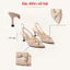Giày Slingback Gót 7 Phân Phối Khoá Chéo Pixie H395
