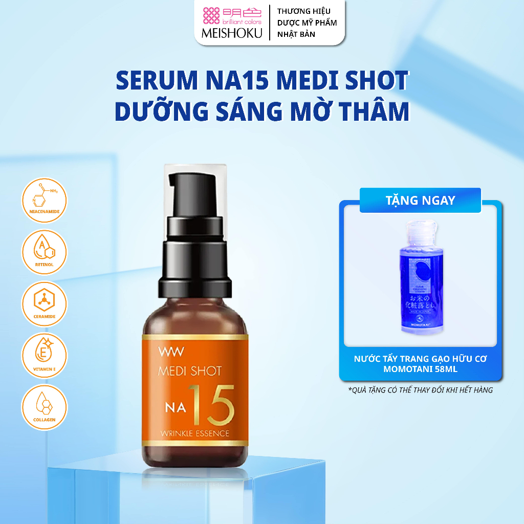 Ảnh Serum Niacinamide 15% Trắng Da Se Khít Lỗ Chân Lông Medi Shot NA15 MEISHOKU 30ml 1