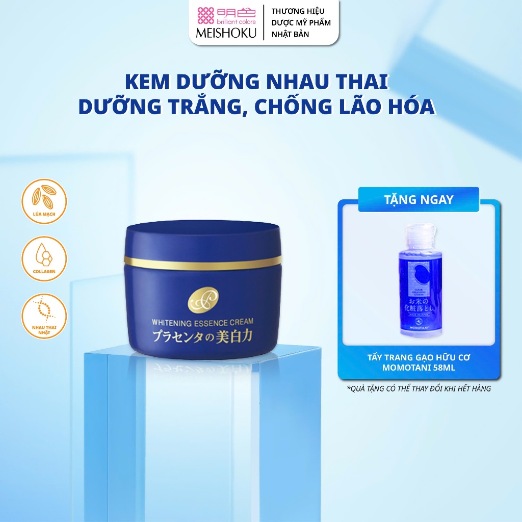 Ảnh Kem dưỡng chứa nhau thai giúp dưỡng trắng & giảm nếp nhăn Meishoku Placewhiter 55g 1