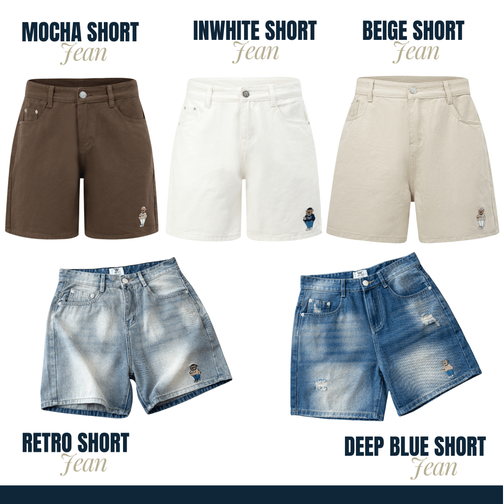 [Có Bigsize] - Quần Short Jean Nam WHY.NOT BEIGE SHORT JEANS Form Trên Gối- Quần Đùi Nam Màu Be Kaki