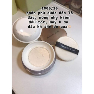 [PERFECT DIARY] Phấn Phủ Bột PERFECT DIARY Soft Velvet Loose Powder Nắp Vàng Kiềm Dầu Kháng Mồ Hôi 7g Minna Cosmetics