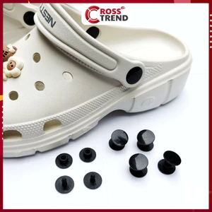 Nút gắn quai dép NESTY, TIPONO, Bộ chốt khóa cài thay thế cho quai dép crocs nhựa PVC CROSS TREND