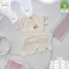 Combo 2-3-5 Bộ quần áo cộc Happy Kids màu kem chất petit quần cạp cao cho bé 0-9m (2.8-8kg)