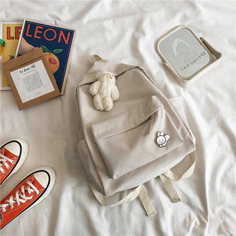 Balo Ulzzang Hàn Quốc Nam Nữ Thời Trang Giá Rẻ Cute Dễ Thương Basic,Balo thời trang nữ nam vải poly dù mềm mịn