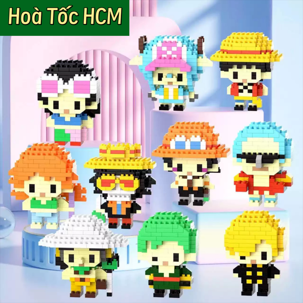 【Độc quyền】DIY COMBO Bộ Lắp Ráp Mô Hình MINI 3D ONE PIECE – Nhân vật hoạt hình đáng yêu Luffy, Zoro, Chopper cho bé – Đồ
