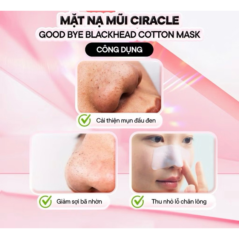 Miếng dán mụn CIRACLE PORE CONTROL BLACKHEAD OFF SHEET 5ML - Hàn Quốc hạn 2028  IS93