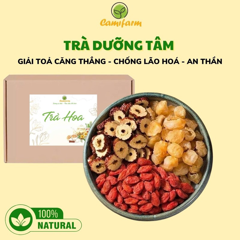Ảnh Trà dưỡng tâm Camifarm thanh nhiệt, an thần, giải tỏa căng thẳng, chống lão hóa 1