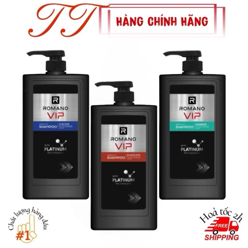 Dầu gội cao cấp Romano Vip 650g/Chai Passion - Vision | Shopee Việt Nam