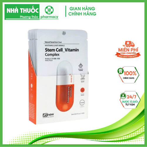 Mặt nạ tế bào gốc cao cấp Benew Stem Cell Vitamin Complex 26ml Hộp 10 ...