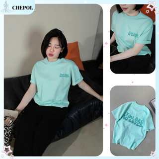 Áo Thun Nữ CHEPOL Cao Cấp, Áo Phông Local Brand Basic Form Oversized Cổ Tròn, Chất Cotton có bigsize 120kg -CP_x8013