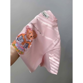 Set ( Áo Thun Hồng + Chân Váy Ngắn ) Áo Phông Nữ Chepol Unisex, Cổ tròn, Tay ngắn, Chất Cotton Co Dãn 2 Chiều CP_x6955