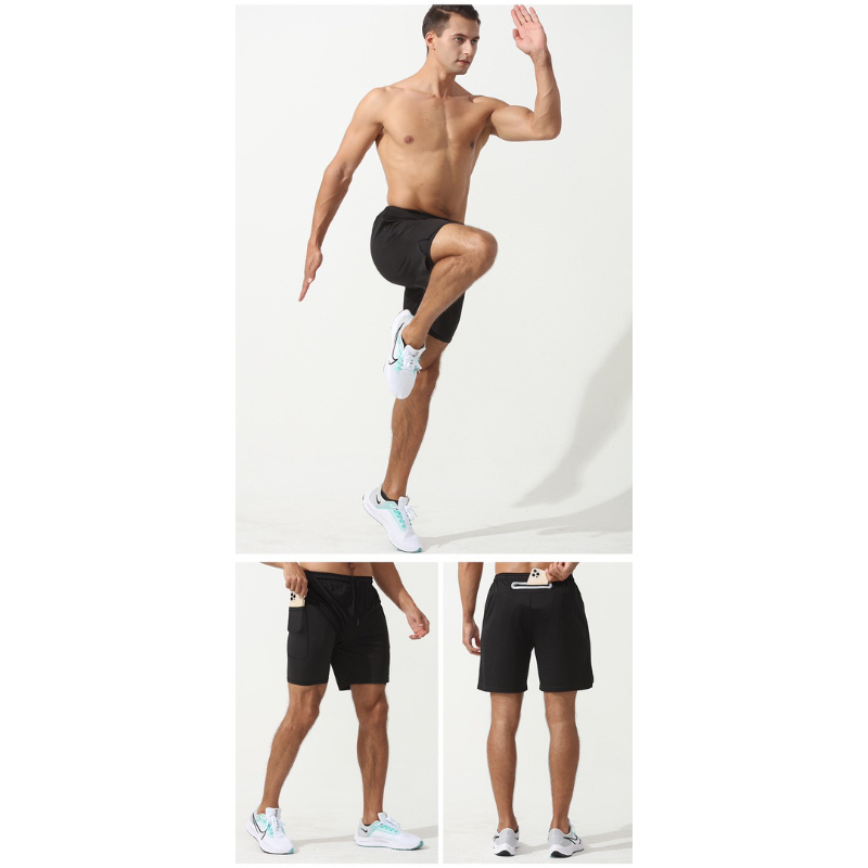 QUẦN nam thể thao 2 lớp có túi kéo chạy bộ, tập gym, đạp xe đạp thun lạnh...HOT 2025