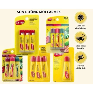 Son Dưỡng Môi Carmex Moisturizing Lip Balm Sunscreen SPF15 | Dạng thỏi 4,25g | Đại Lý Hàng Mỹ