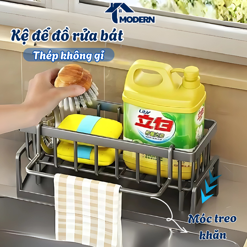 Kệ đựng đồ rửa chén inox cao cấp Modern, Giá để đồ rửa chén có giá treo ...