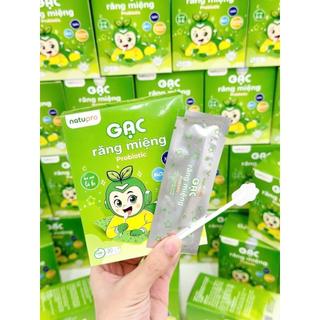 Probiotic Natupro Gạc răng miệng hộp 20 gói dạng que & xỏ ngón cho bé chính hãng