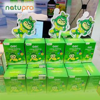Probiotic Natupro Gạc răng miệng hộp 20 gói dạng que & xỏ ngón cho bé chính hãng