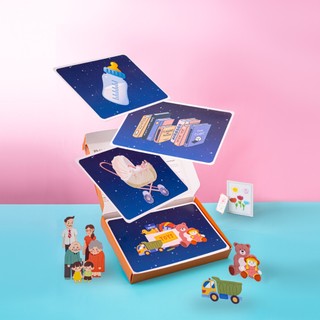 Flashcard tập 2 (Chủ đề bộ phận cơ thể, thành viên gia đình, đồ vật trong phòng bé) 48 thẻ + bìa hộp