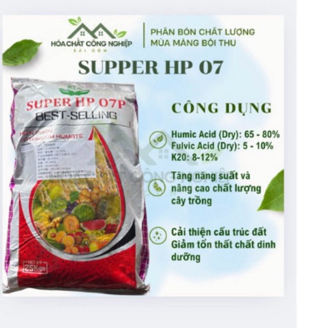 Siêu kali humic cao nhất cấp bao 25kg bao vip hp07 | Shopee Việt Nam