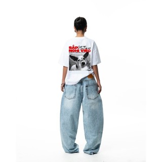 Áo thun unisex SẮP NGHỈ VIỆC  Slogan hài hước - áo phông NAM NỮ cổ tròn chất Cotton mềm mịn co dãn thoáng mát TA626