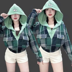 Áo Khoác Nỉ Thời Trang Mới CARO Phối Viền Nhiều Mới CÓ 2 TÚI NÓN TO Chống Nắng Cực TỐT
