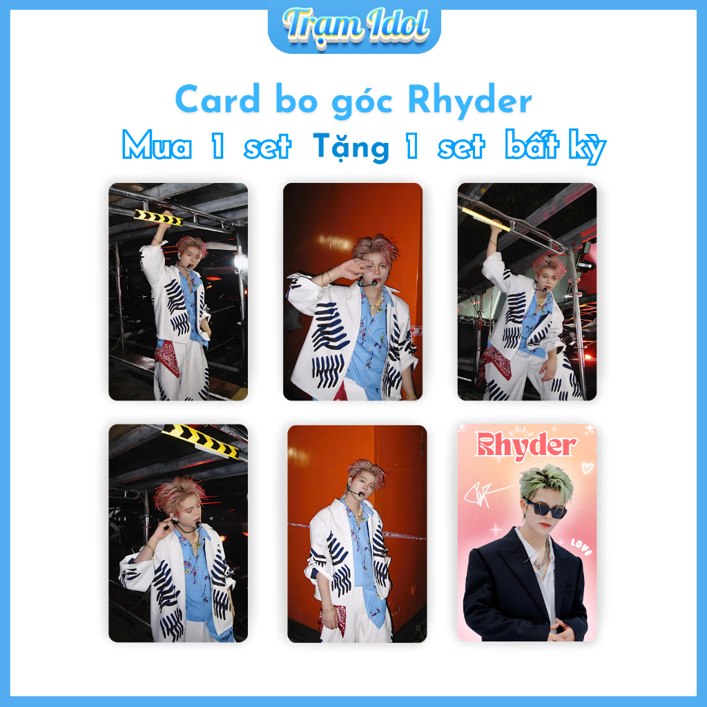 [Mua 1 set tặng 5 card] Bộ card bo góc có chữ ký anh trai say hi Rhyder ...