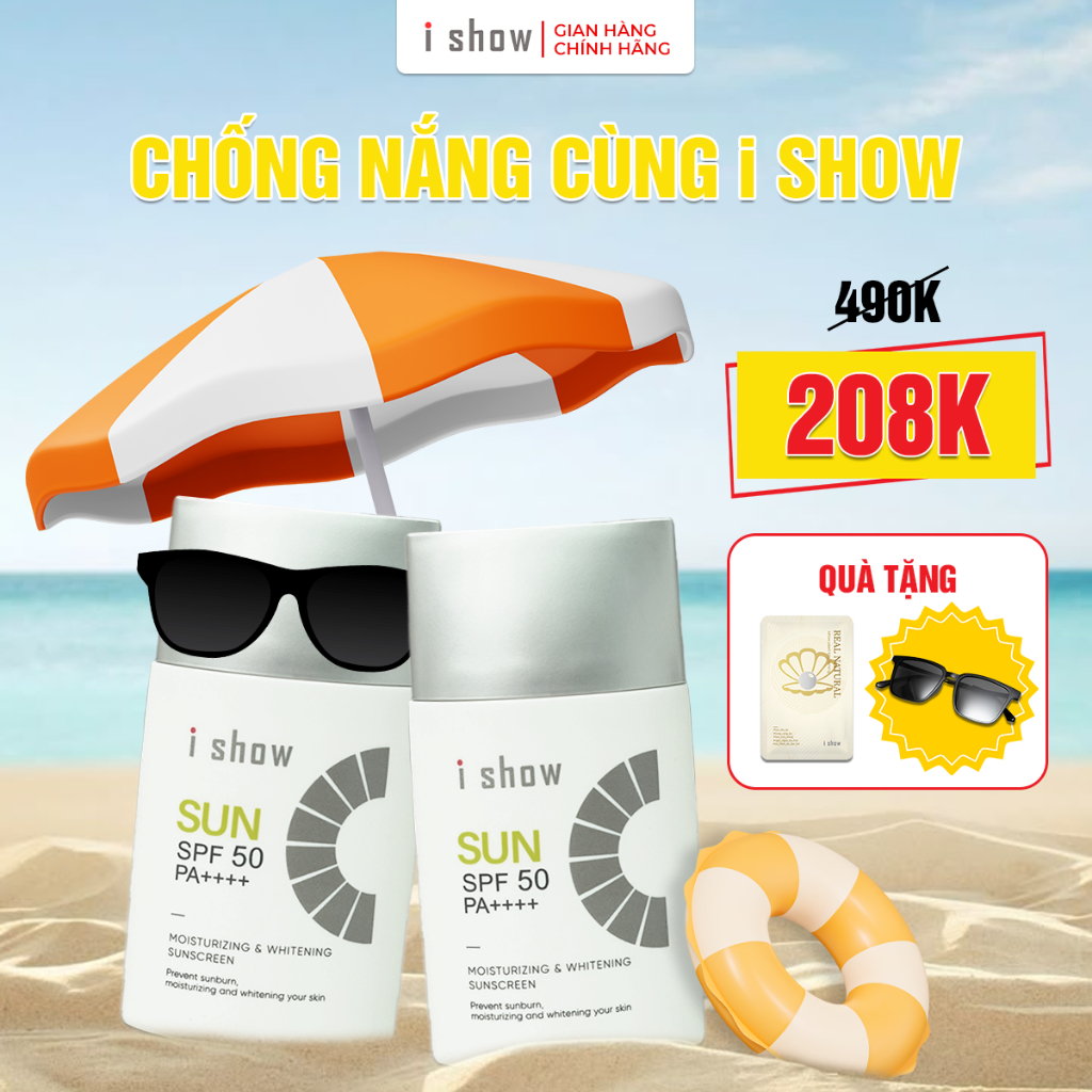 Ảnh Kem Chống Nắng I SHOW Nâng Tone 12h SPF 50+ PA++++ Dưỡng Ẩm Trắng Da Kiềm Dầu Chống Nước Chống Nắng 2
