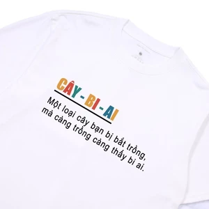 Áo thun unisex slogan hài hước CÂY BI AI NGỘ NGHĨNH câu nói vui vẻ - áo phông nam nữ thời trang thoáng mát mềm mịn TA651