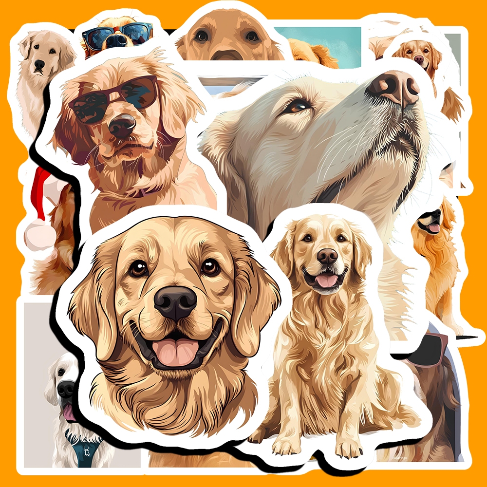 [5-9cm] Bộ 31 Sticker Chó Golden – Cưng Xỉu Với 31 Biểu Cảm Của Boss ...