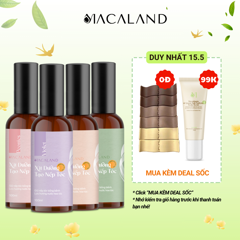 Ảnh Xịt giữ nếp tạo kiểu và dưỡng tóc 3in1 MACALAND 100ml hương thơm nước hoa cho tóc 1