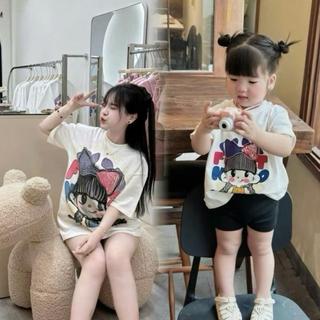 A08-Giá 1 áo [ÉP LỤA 2 MĂT][BÉ TRÒN CAO TĂNG SIZE] [tomnaukids] Áo thun MẸ&BÉ siêu HOT IN 2 MẶT - Size 9-80Kg
