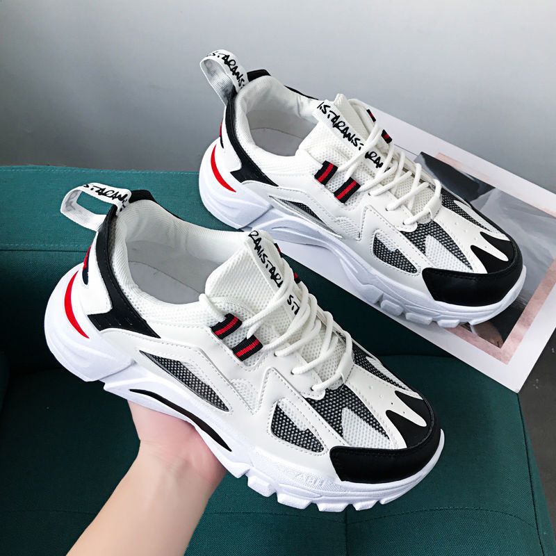 🔥Còn hàng🔥Giày thể thao nam giày lưới thoáng khí đế dày giày tăng chiều cao