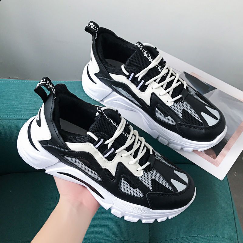 🔥Còn hàng🔥Giày thể thao nam giày lưới thoáng khí đế dày giày tăng chiều cao