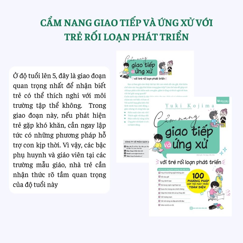 Sách - Cẩm Nang Giao Tiếp Và Ứng Xử Với Trẻ Rối Loạn Phát Triển - Unibooks