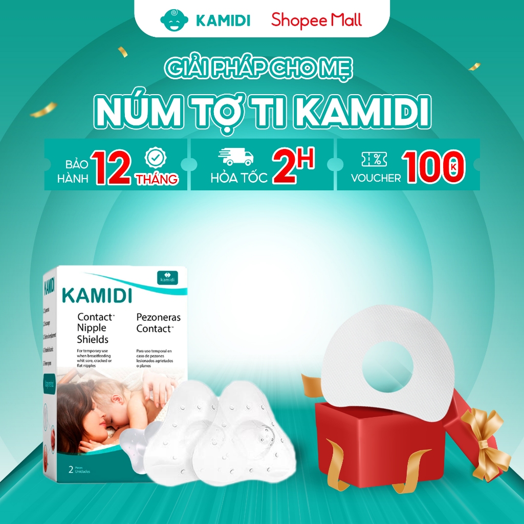 Ảnh Núm Trợ Ti Kamidi Chất Liệu Silicon Co Dãn Mềm Mại Bảo Vệ Đầu Ngực Cho Mẹ Và Hỗ Trợ Cho Bé Ti Song Song Bình Sữa 1