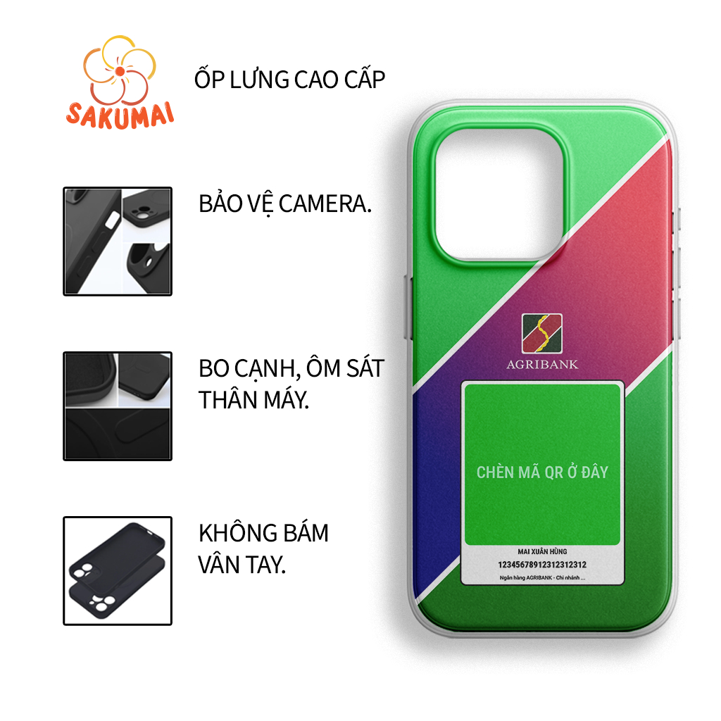 Ốp Lưng, Ốp Lưng In Hình QR Ngân Hàng Kính Cao Cấp Cho Tất Cả Dòng Điện Thoại Giá Tại Xưởng, Hỗ Trợ Thiết Kế - SakuMai