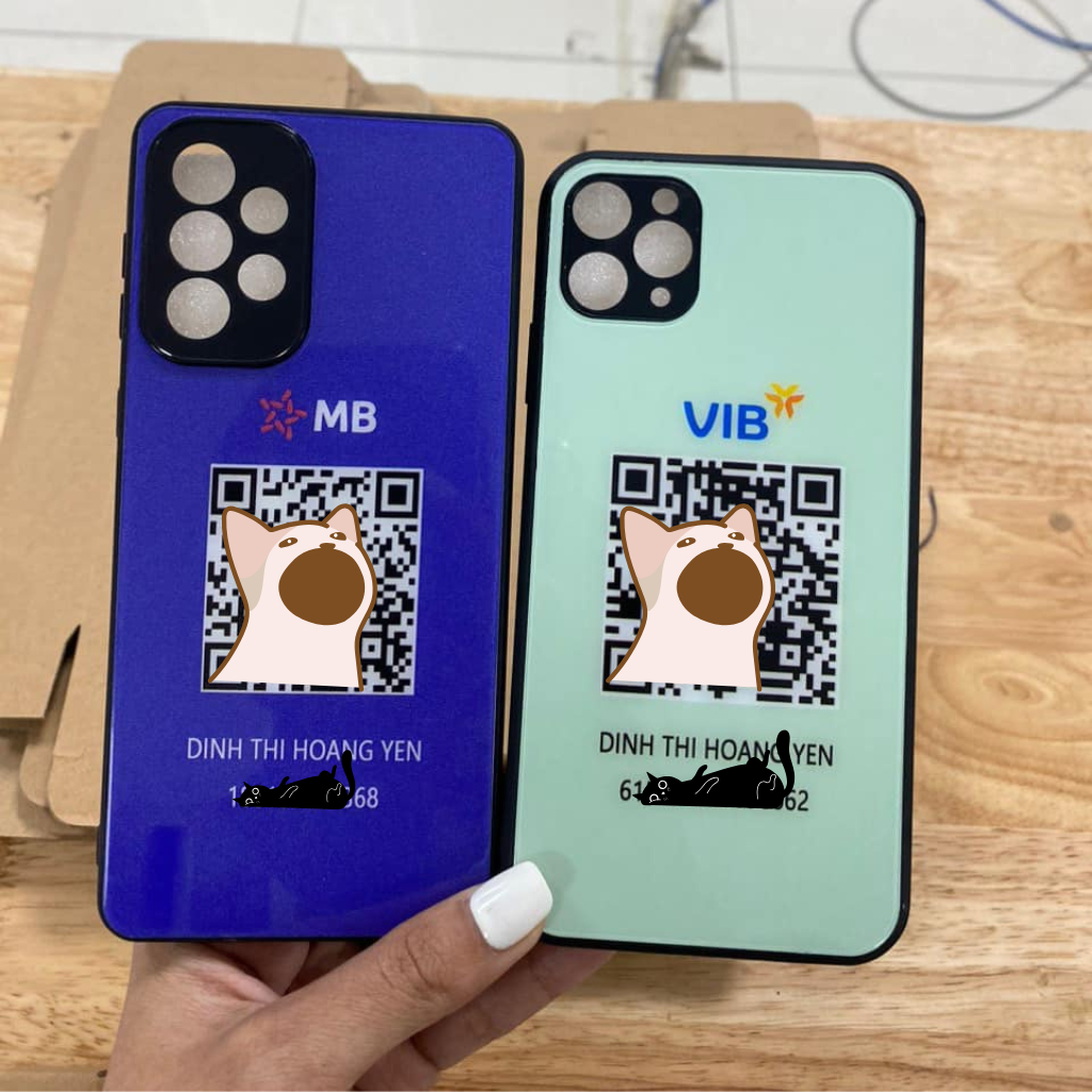 Ốp Lưng, Ốp Lưng In Hình QR Ngân Hàng Kính Cao Cấp Cho Tất Cả Dòng Điện Thoại Giá Tại Xưởng, Hỗ Trợ Thiết Kế - SakuMai