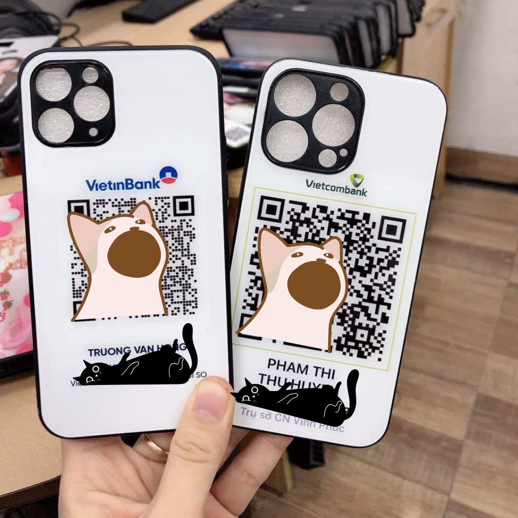 Ốp Lưng, Ốp Lưng In Hình QR Ngân Hàng Kính Cao Cấp Cho Tất Cả Dòng Điện Thoại Giá Tại Xưởng, Hỗ Trợ Thiết Kế - SakuMai