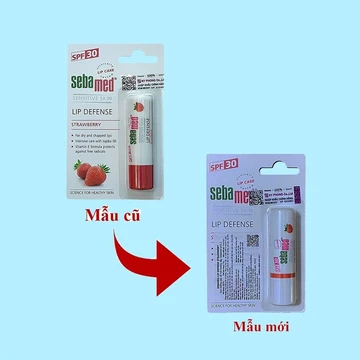 (HSD 08/27) Son dưỡng khô nứt môi đỏ dâu Sebamed pH5.5 Sensitive Skin Lip Defense Strawberry 4.8g