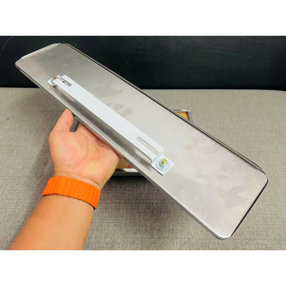 Bảng số xe Oto xe tải gắn Biển Số (mẫu cũ) INOX trắng hàng chất lượng (kích thước 28.5 x 20.5 cm và 47.5 x 11.5 cm )
