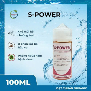 S-POWER Enzyme Nhật Bản – Khử mùi chuồng trại, xử lý hữu cơ, phòng virus – Dung tích 100ml