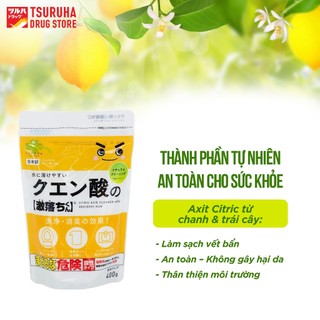 Bột Tẩy Rửa Axit Chanh Bột Vệ Sinh Đa Năng Tẩy Ố Cặn Bẩn Bồn Rửa, Khử Mùi Thông Cống KURASHI RHYTHM 120g
