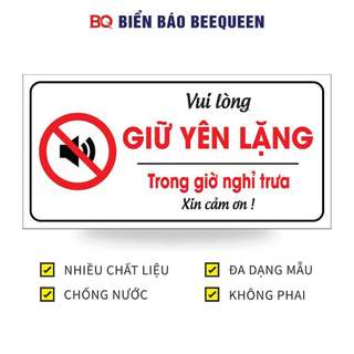 Biển báo VUI LÒNG GIỮ IM LẶNG TRONG GIỜ NGHỈ TRƯA XIN CẢM ƠN N314