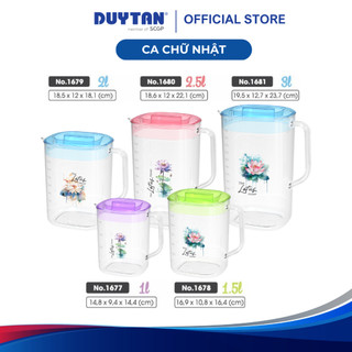 Ca chữ nhật, DUY TÂN, nhựa PP, ca nhựa đựng nước, detox, trà an toàn, tiện ích