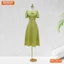 Đầm thiết kế BEMINE cổ tròn vạt giả đính cúc dáng chữ A phù hợp đi làm, đi chơi-MT10116