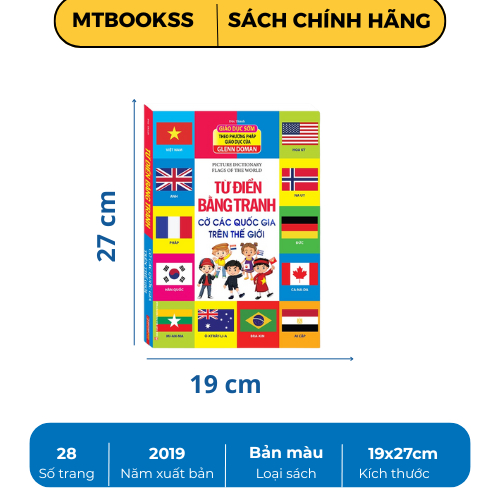Sách - Từ Điển Bằng Tranh Cờ Các Quốc Gia Trên Thế Giới - Bìa Cứng