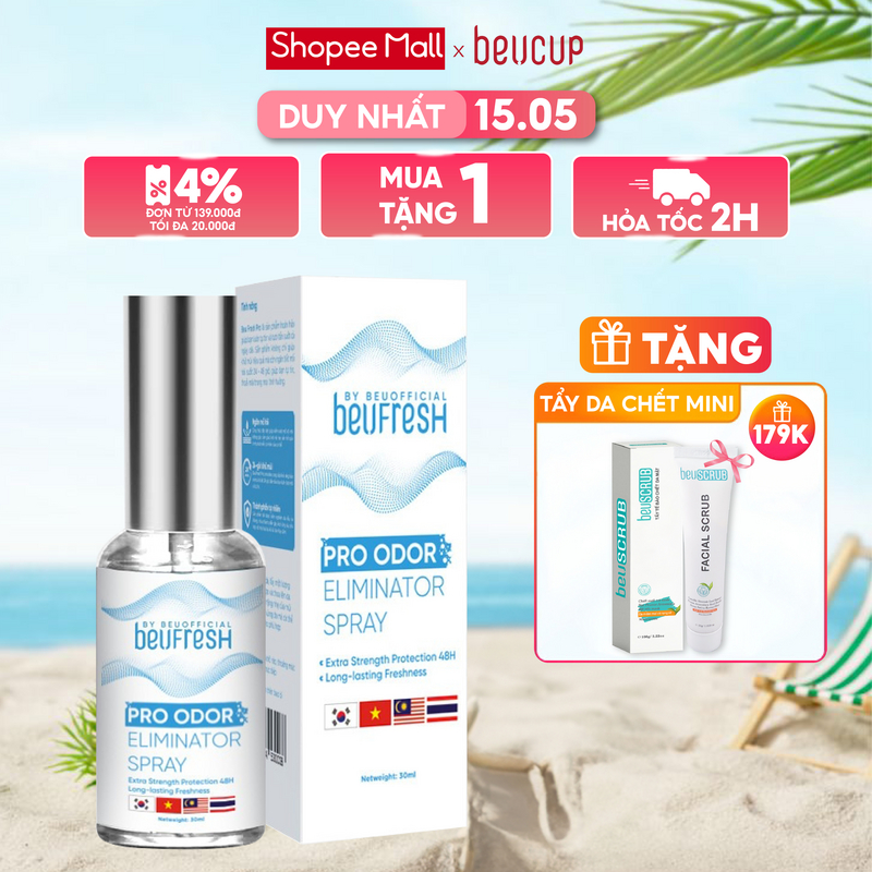 Ảnh Xịt khử mùi toàn thân, lăn khử mùi BEUFRESH ngăn tiết mồ hôi, hạn chế mùi cơ thể 30ml 2