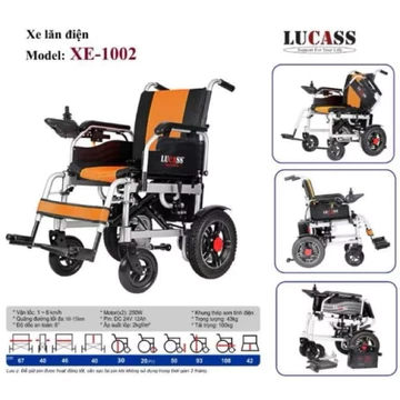 Xe Lăn Điện, xe lăn điều khiển điện Lucass XE-1002 cao cấp