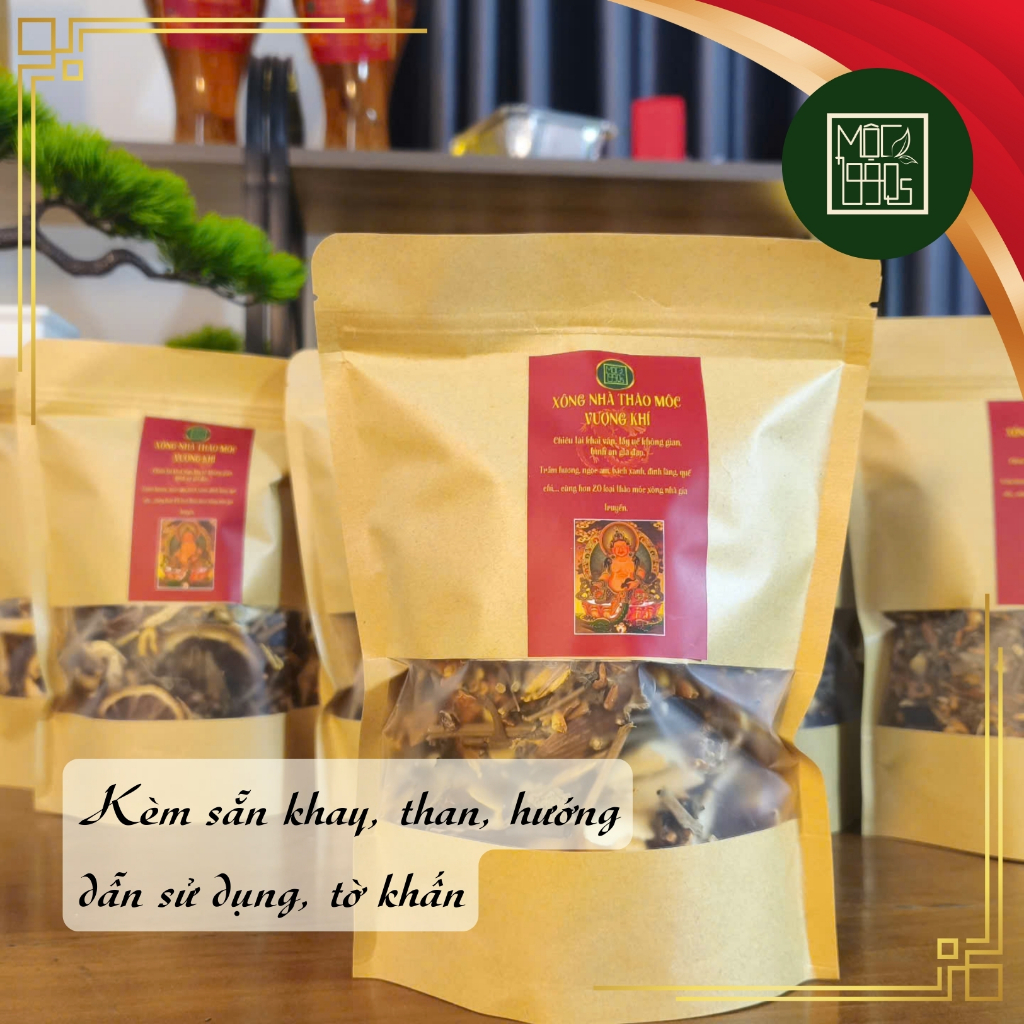 Bột Xông Nhà Tẩy Uế Cổ Truyền Vượng Khí - Hơn 20 Loại Thảo Mộc. Xông Nhà, xe, Hàng quán, công ty